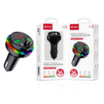 X-start CC122 Black Car Bluetooth MP3 Player (PC+ABS) with dual USB ports and dual outputs