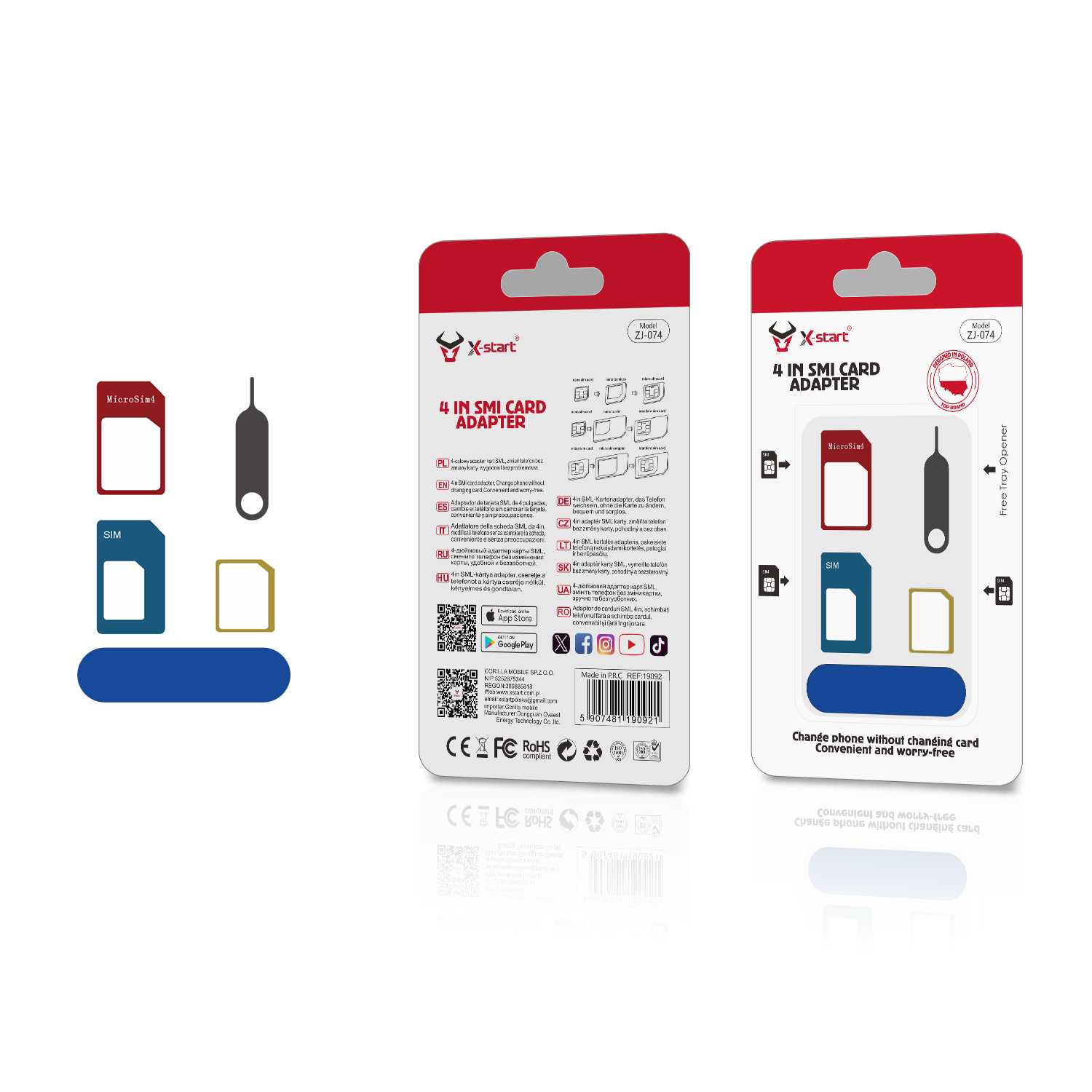 19092 ZJ074 卡槽替换套装SIM Card Slot Replacement Kit (Alloy Material) - Image 1