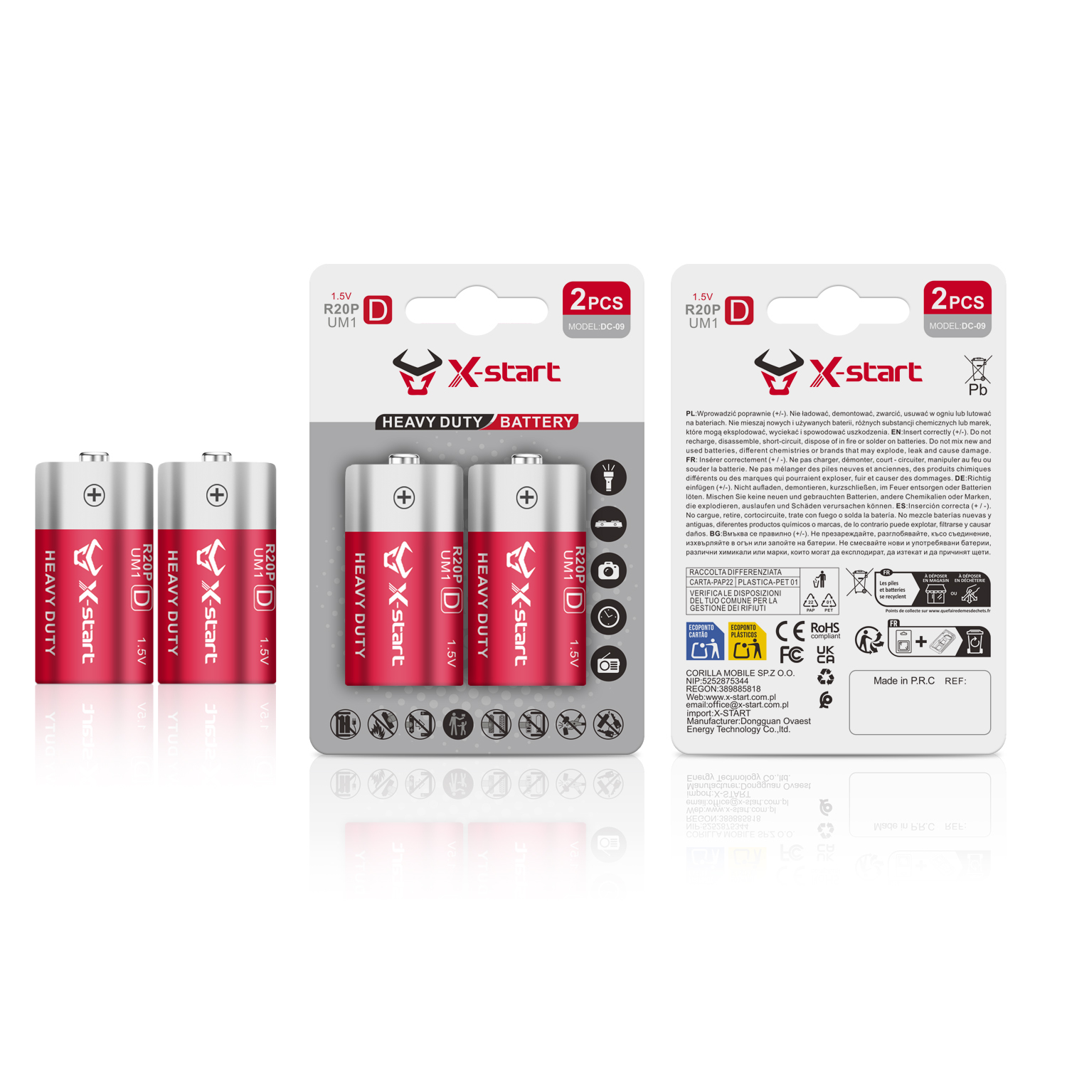 20345 R20P/No. 1 碱性绿色环保电池 Carbon-based Green and Environmentally Friendly 3080mAh 1.5V Mercury-Free and Cadmium-Free 10-Year Warranty Alloy Casing - Image 1