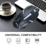 YPX-041 五彩有线鼠标Black Wired Mouse with Colorful Illumination, 1.5M Cable, USB 2.0 Interface, Colorful Illumination, Four-way Scroll Wheel, Flexible Mouse Movement, Comfortable Feel, ABS Material, 3 Buttons, Product Dimensions: 125*70*40mm - Image 2